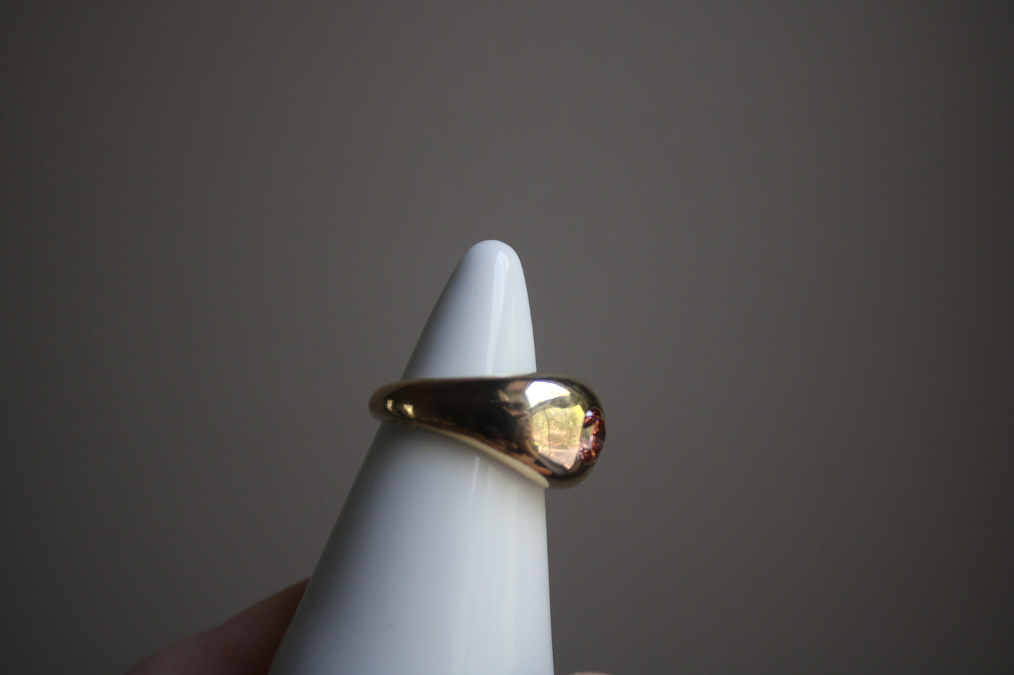Classic Pink Diamond Heirloom Solid Gold Signet Ring