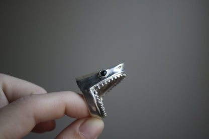 Handcarved Shark Ring for Men