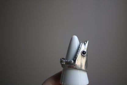Handcarved Shark Ring for Men
