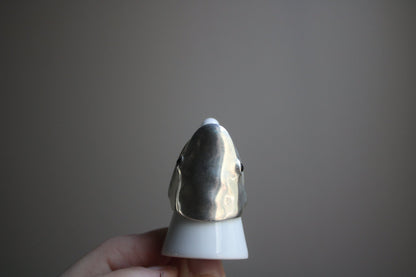 Handcarved Shark Ring for Men