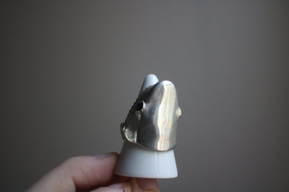 Handcarved Shark Ring for Men