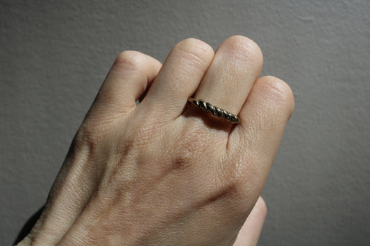 Everyday Solid Sterling Silver Croissant Stacking Ring