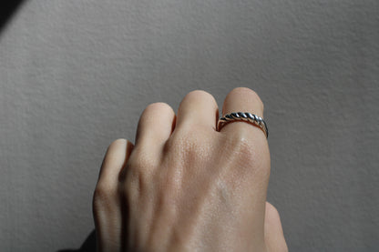 Everyday Solid Sterling Silver Croissant Stacking Ring
