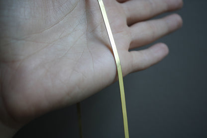 5mm 14k Solid Yellow Gold Herringbone Chain