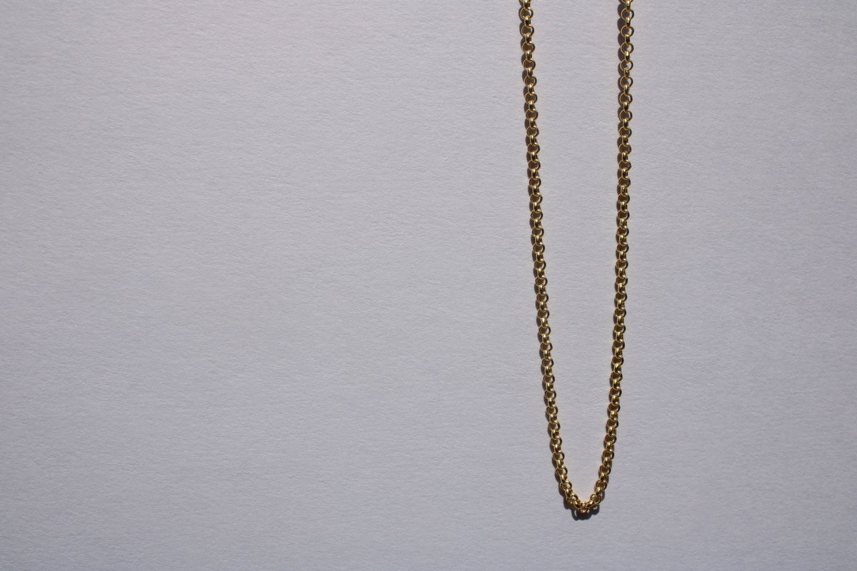 50cm Oval Rolò chain Necklace in yellow gold - Light weight 50cm Oval Rolò chain Necklace in yellow gold - Light weight