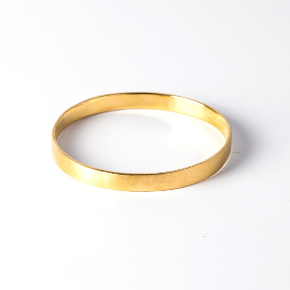 Solid Gold Bangle | Cigar Band Bangle dunia simunovic jewelry