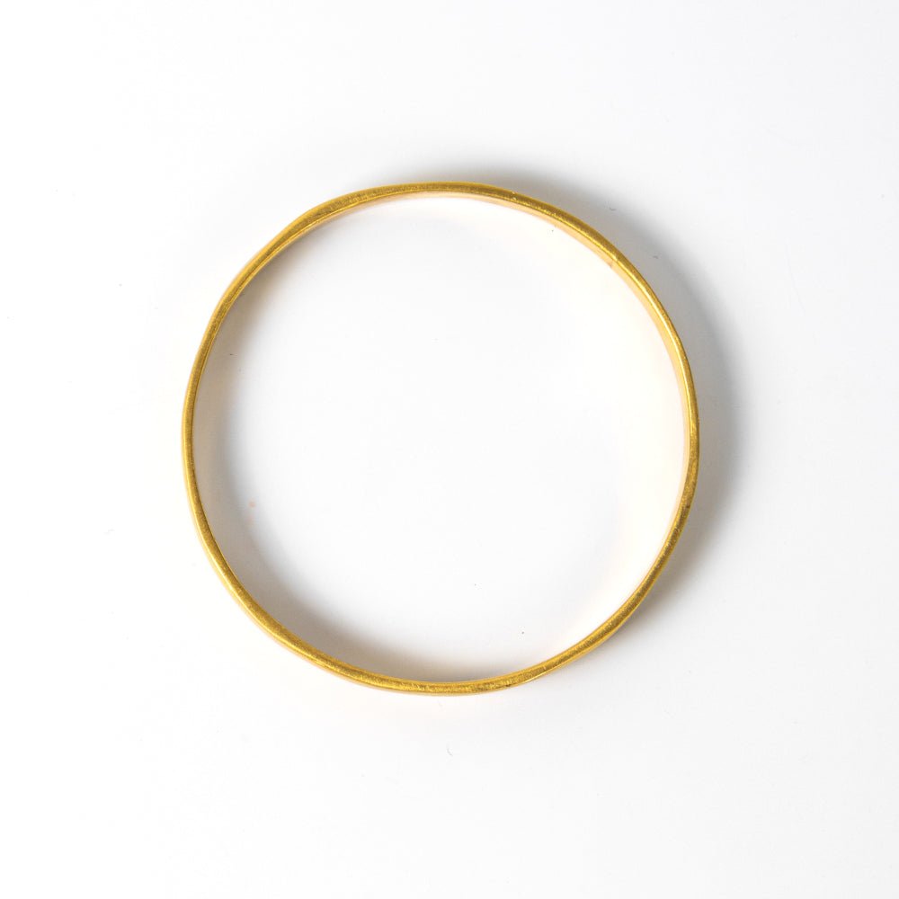 Solid Gold Bangle | Cigar Band Bangle dunia simunovic jewelry