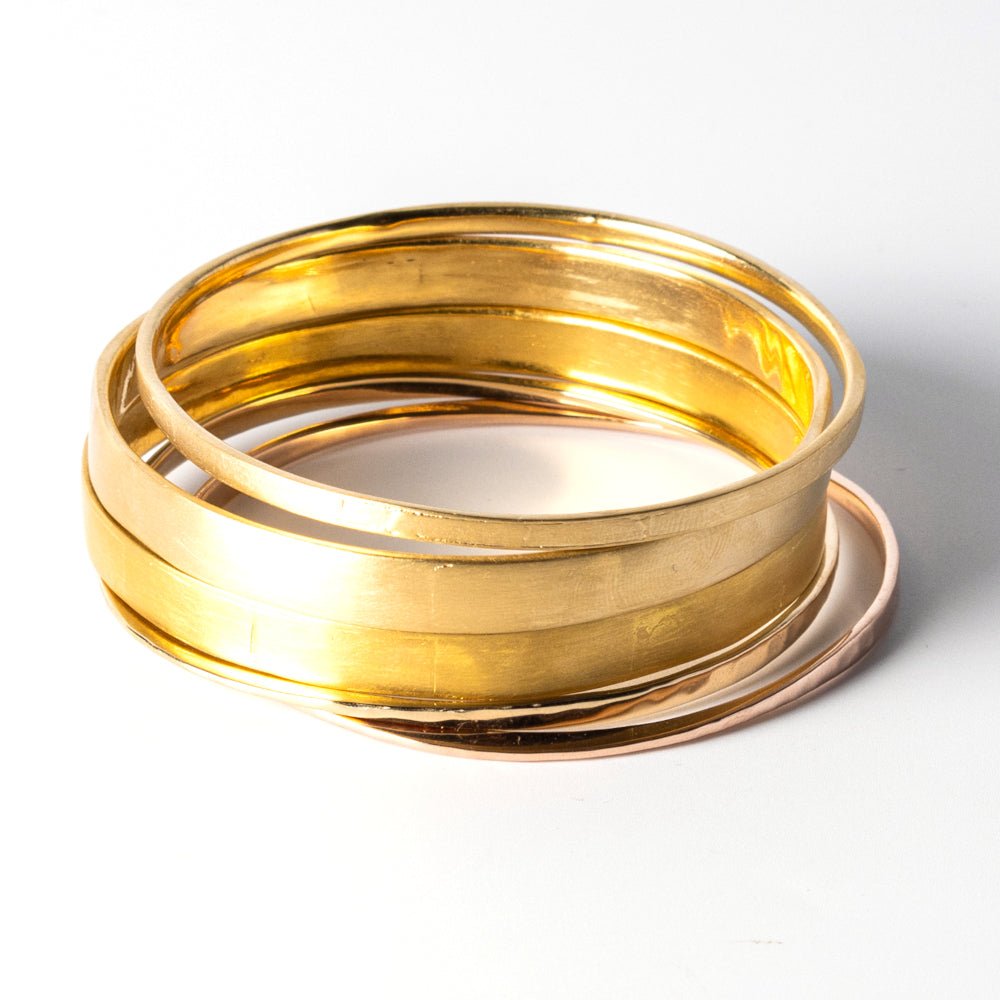Solid Gold Bangle | Cigar Band Bangle dunia simunovic jewelry