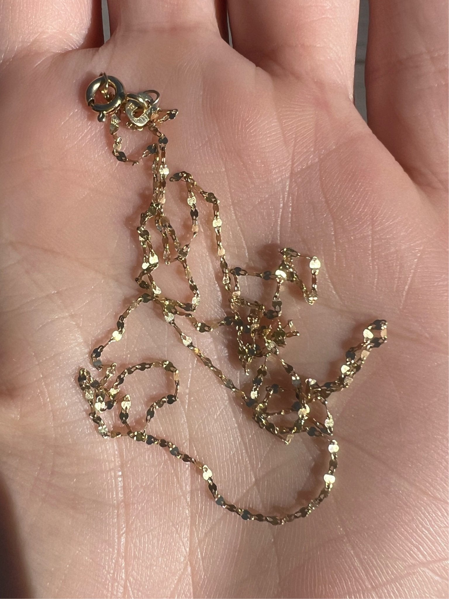 Solid Gold Diamond Cut Chain | 10k Solid Yellow Gold Chain dunia simunovic jewelry